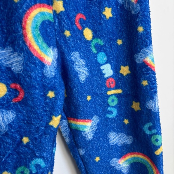 Cocomelon Cozy Blue Kids Pajama Bottoms with Rainbow Print - Size 5 - Picture 2 of 5